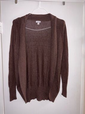 Abound Brown Open Front Cardigan Sweater